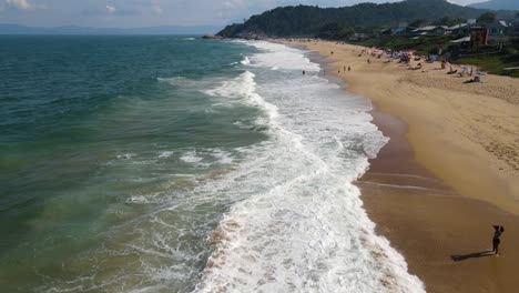 drone video of praia brava in brazil