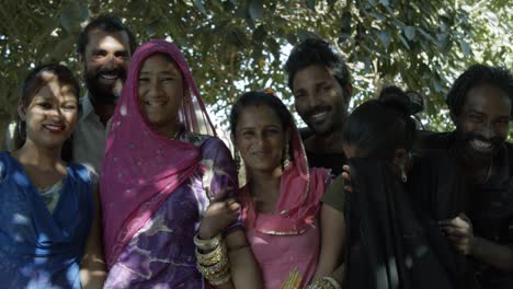 rajasthan people celebrating the festival of colors holi in india