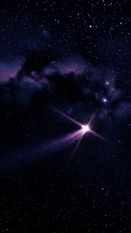 space and comet in nebula
