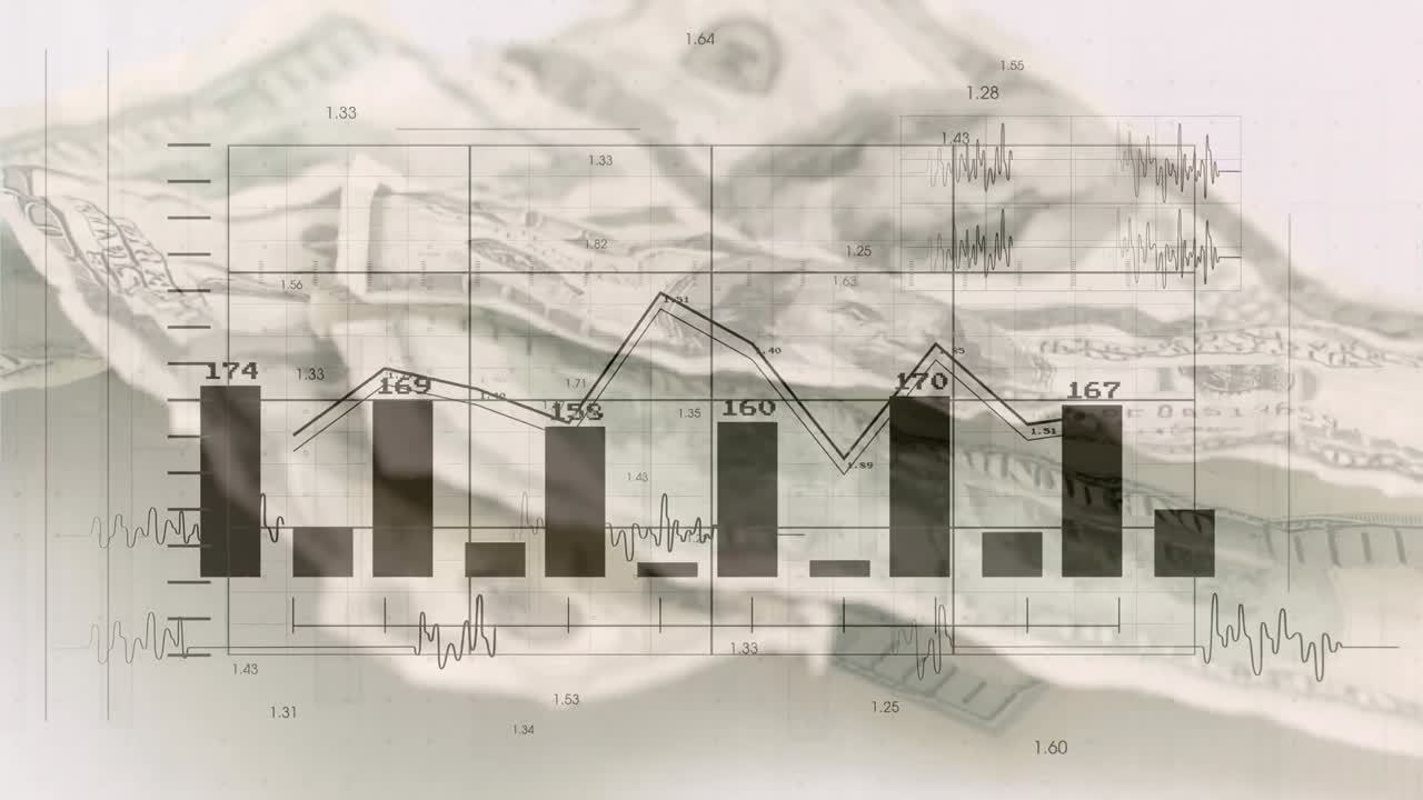 은행권에 대한 데이터 처리의 애니메이션
