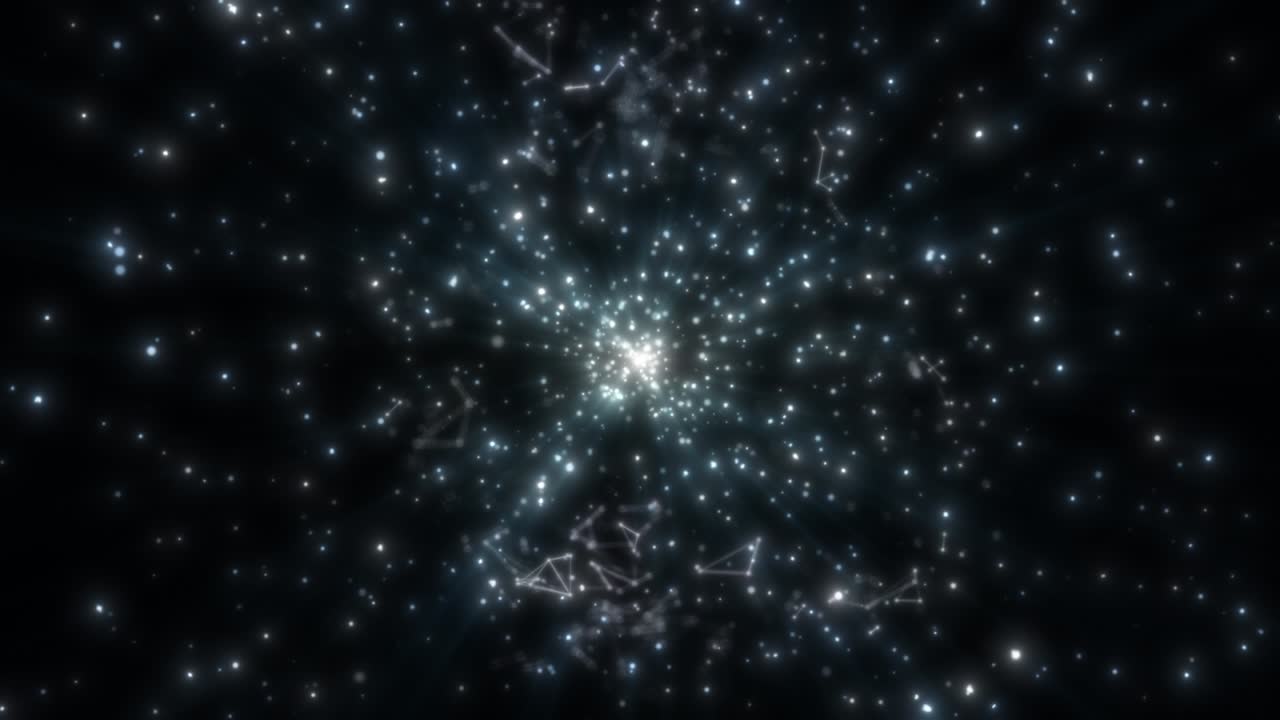 파란 빛과 먼지 입자 폭발, 고립 된 투명한 배경.