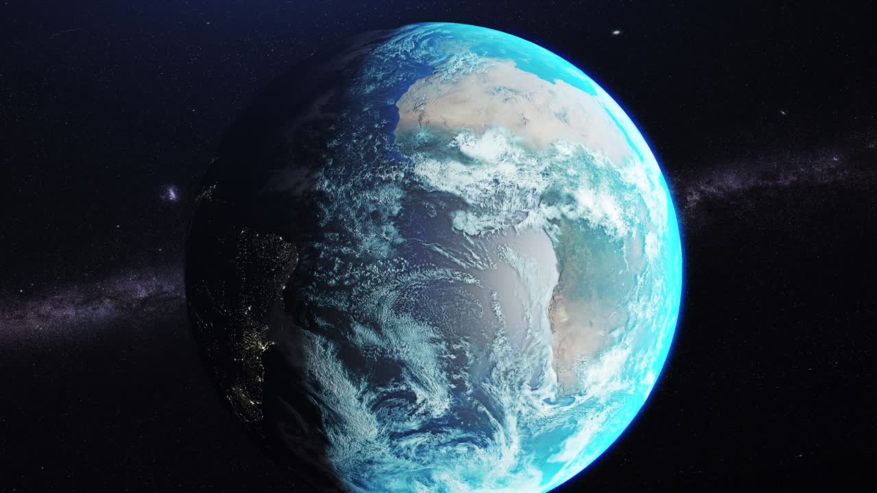 South America from space. Planet Earth zoom to South America continent