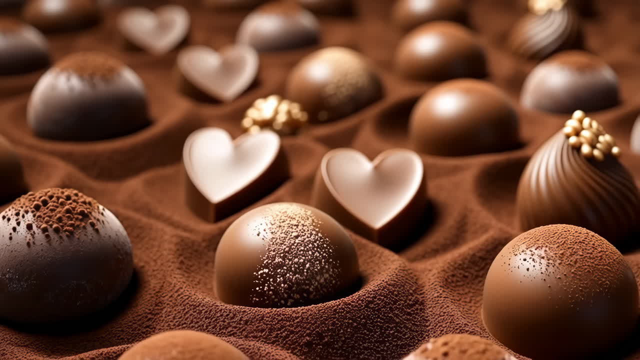 A Collection of Gourmet Chocolate Truffles and Candies