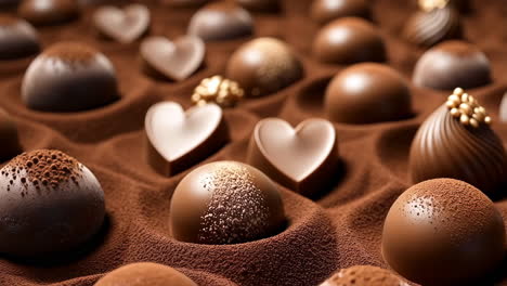 a collection of gourmet chocolate truffles and candies