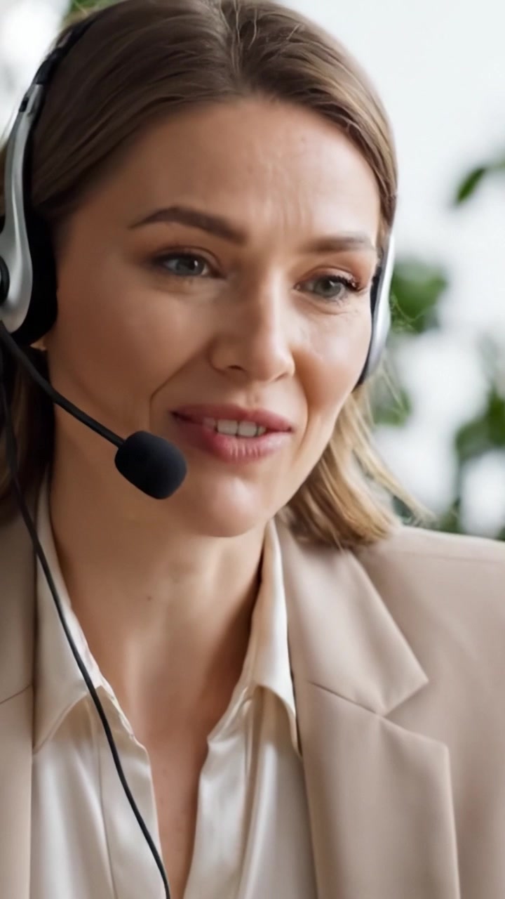 Un rappresentante del servizio clienti coinvolgente assiste il cliente con soluzioni professionali, mostrando empatia e capacità di comunicazione in un ambiente d'ufficio luminoso.