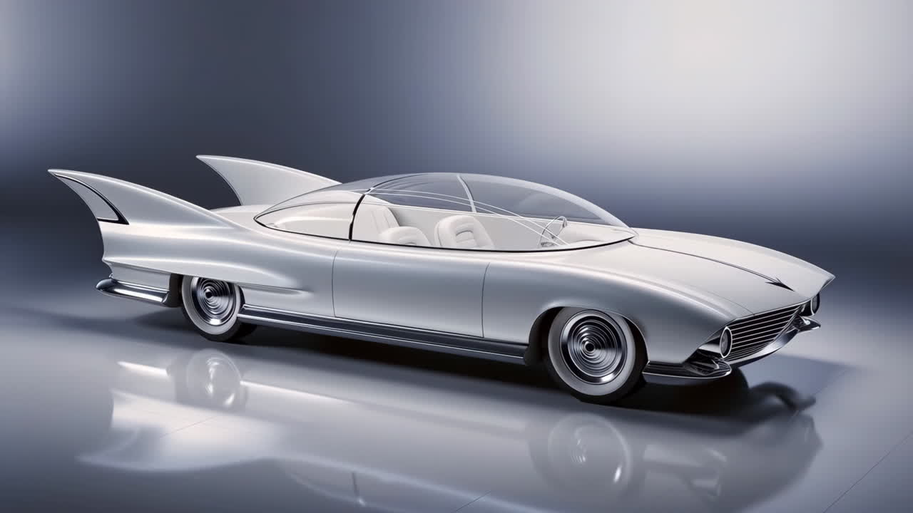 Elegantes futuristisches Retro-Konzeptfahrzeug