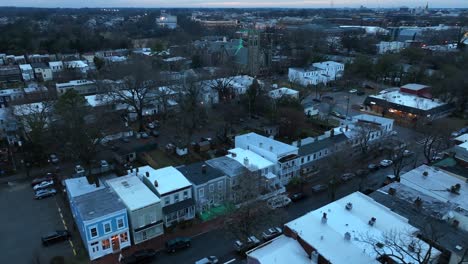 Aerial-flyover-of-urban-housing