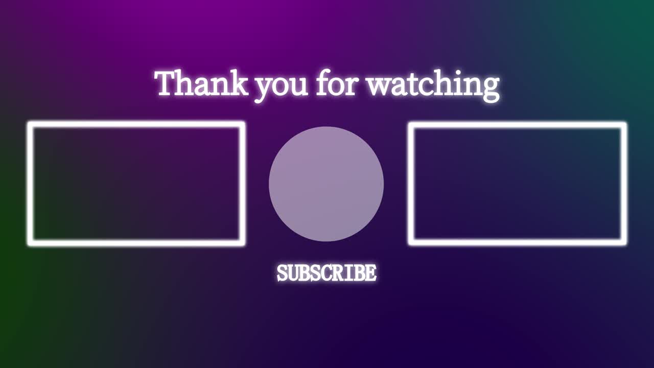 Simple gradation end card ending screen motion graphics