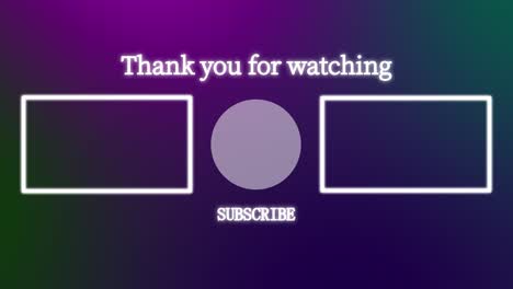 simple gradation end card ending screen motion graphics