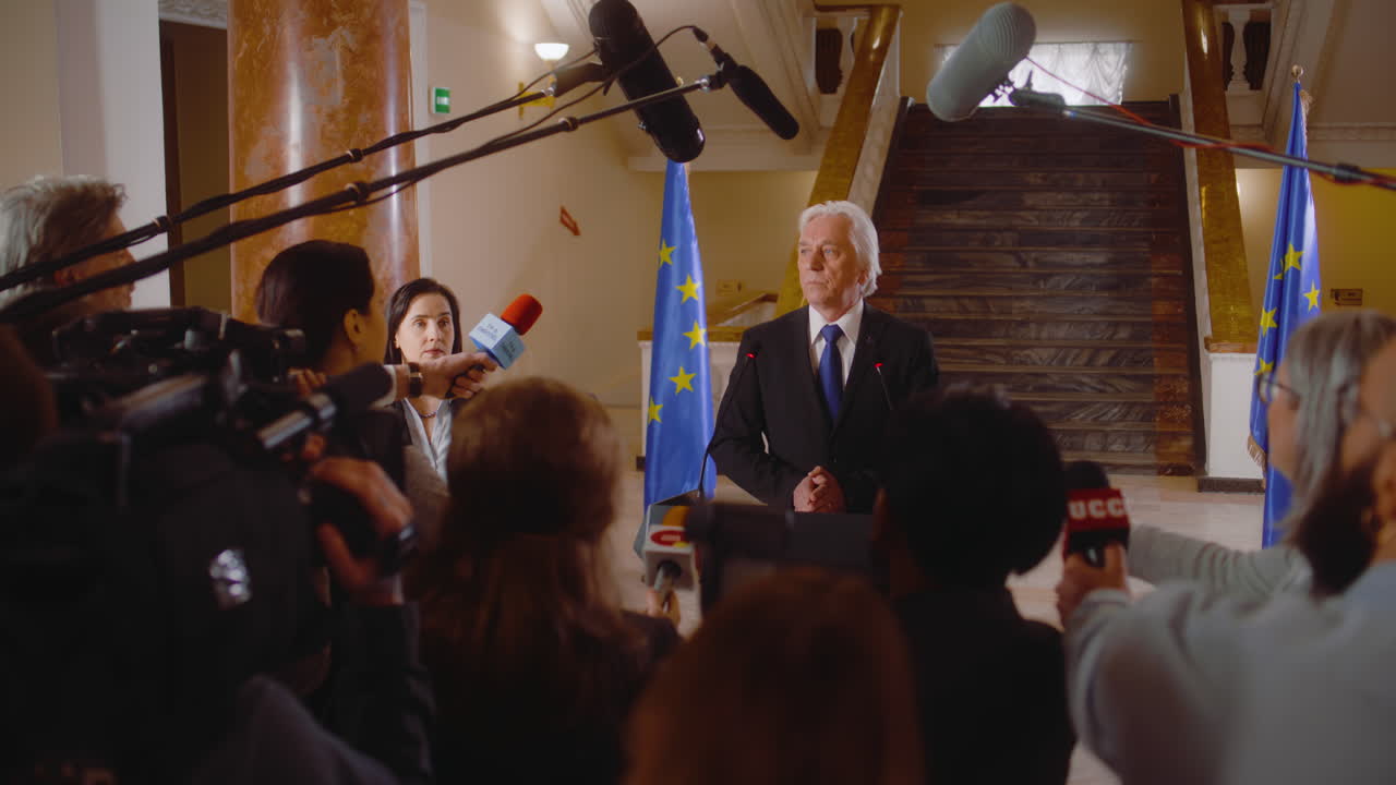 Press Conference of a European Politician