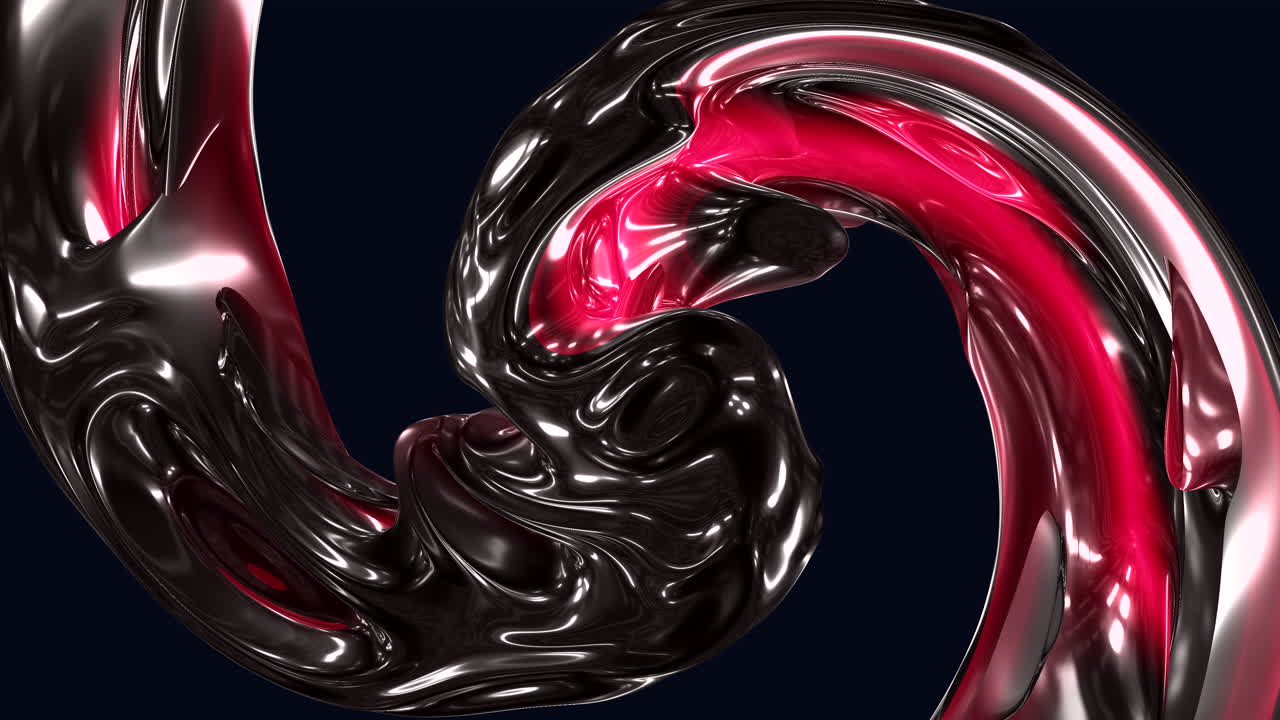 Forma liquida futuristica scura con sfumatura di colore rosso e nero nello spazio cosmico