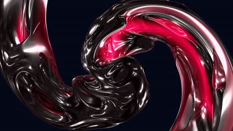 dark futuristic liquid shape with red and black gradient color on outer space