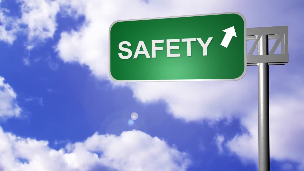 안전 경로 를 나타내는 표지판