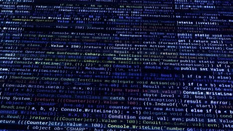 Detailed C# Code Display on Computer Screen