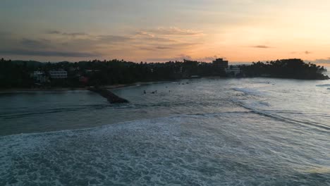 antena de pescadores temprano en la mañana en sri lanka