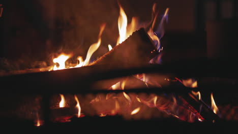 fiery reindeer ribs grilling over swedish barbecue flames at night close up