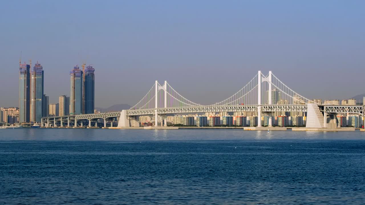 Gwangan Bridge in Busan City , South Korea