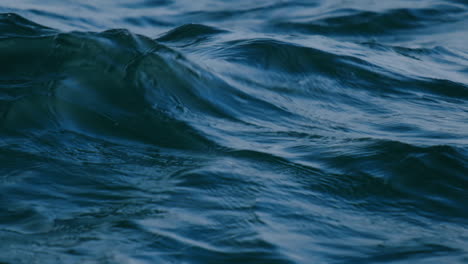 slow motion of blue sea water surface