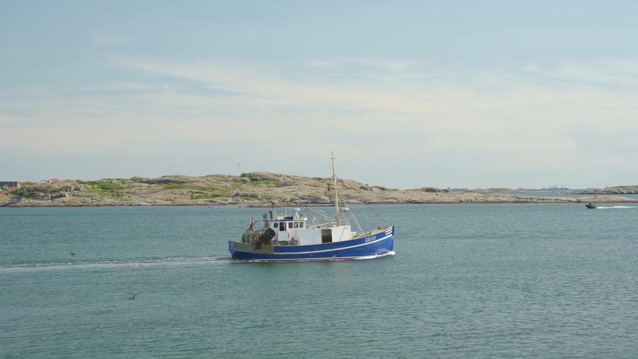 Barca da pesca nell'arcipelago svedese