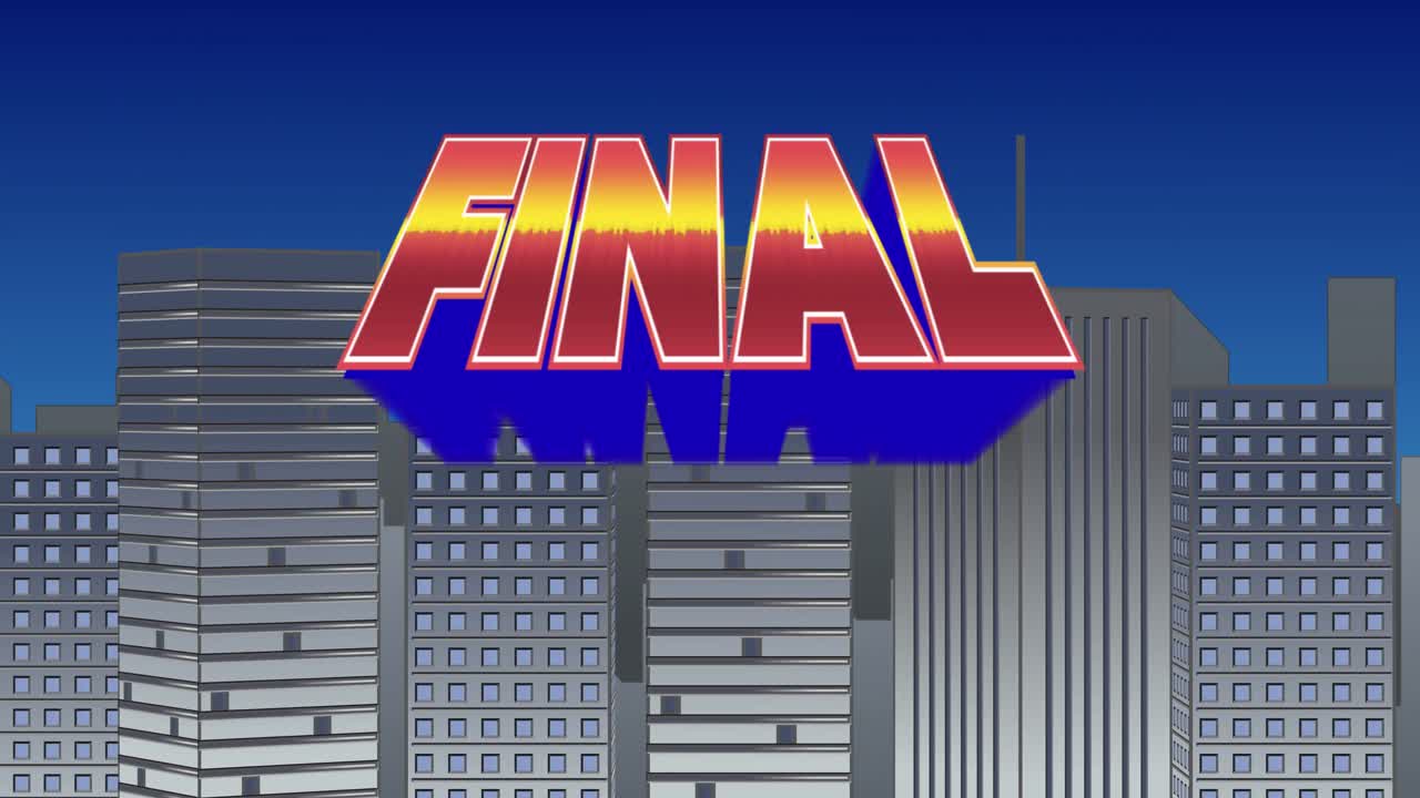 최종 표지판과 건물