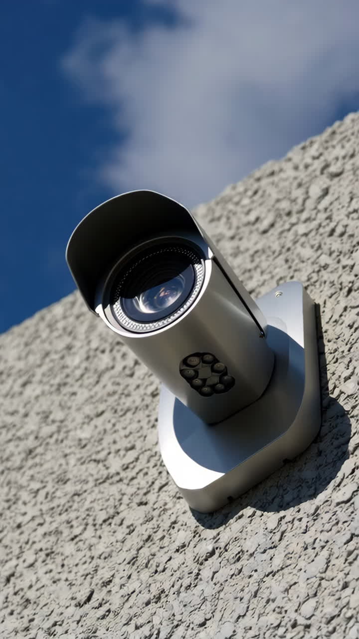 Outdoor Security Camera on a Wall