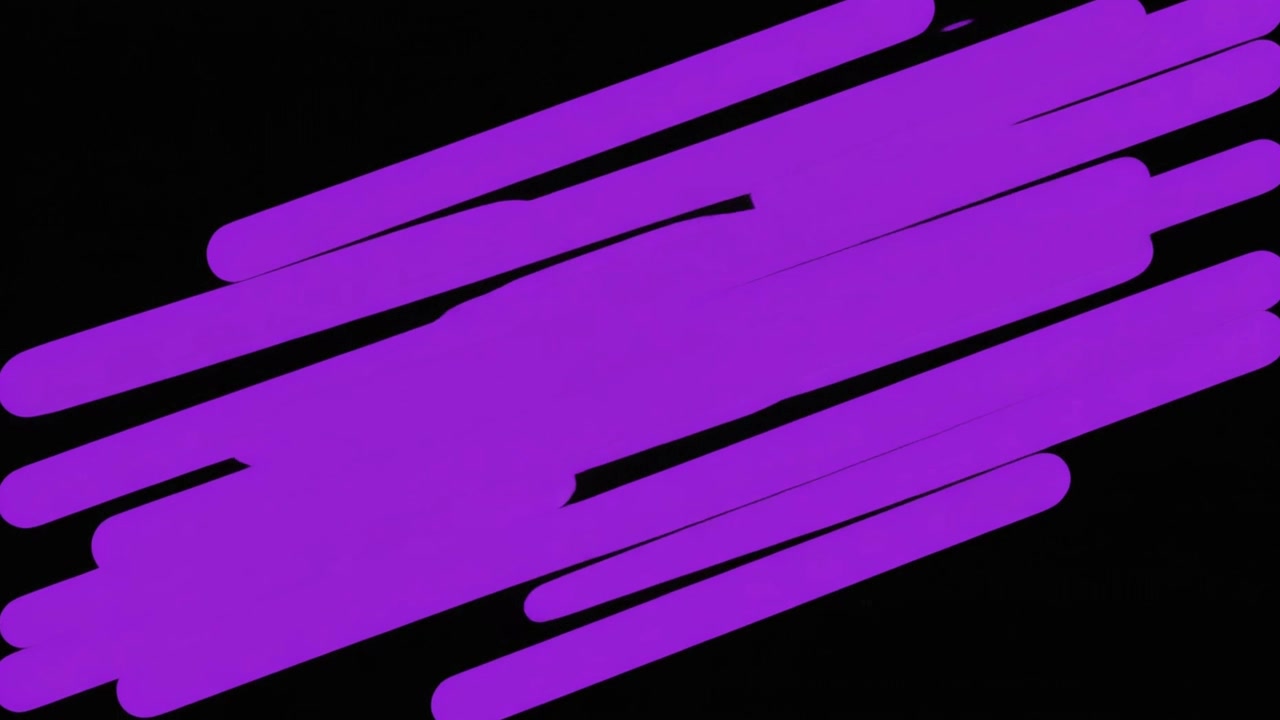 Líneas diagonales moradas abstractas moviéndose sobre fondo negro