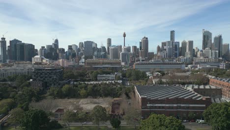 Aerial-view-of-skyscrapers-buildings-in-Sydney-CBD-skyline