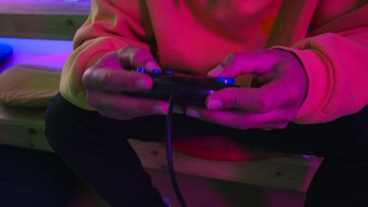 Person Playing Video Game