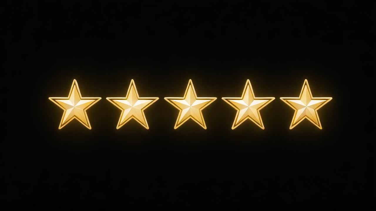 A Stunning Visual Contrast of Golden and Illuminated Stars, Showcasing the Evolution of Award Recognition and Excellence in Artistry Against a Dark Backdrop