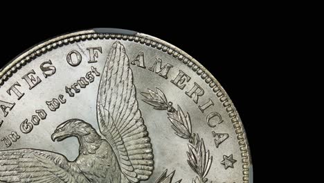 morgan dollar silver coin close up