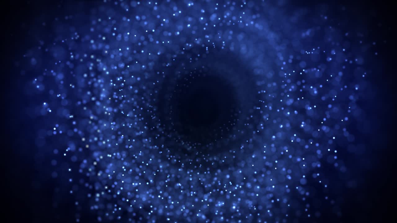 4K light waves flow in space Abstract motion background shining particles stars magic dust.