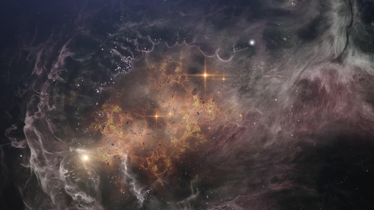 estrellas omega y nebulosas en el gran universo 4k