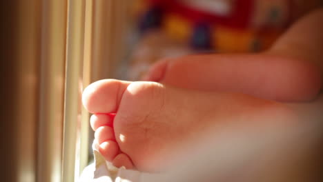 baby foot closeup sunlight