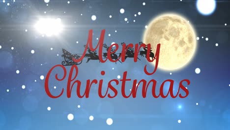Animation-Von-Weihnachtsgrüßen-über-Weihnachtswinterlandschaft-Und-Weihnachtsmann