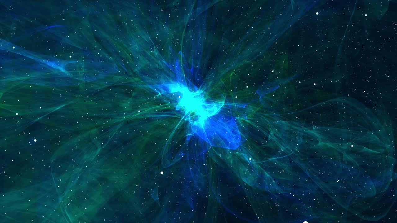 Computer generated colorful space background: spiraling nebula, stars and galaxies. 3d rendering