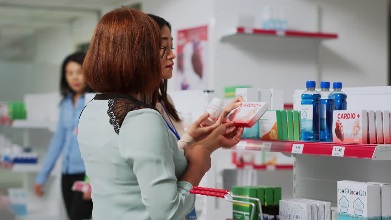 Customer getting help in pharmacy