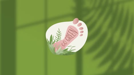 animation of foot with go green on green background