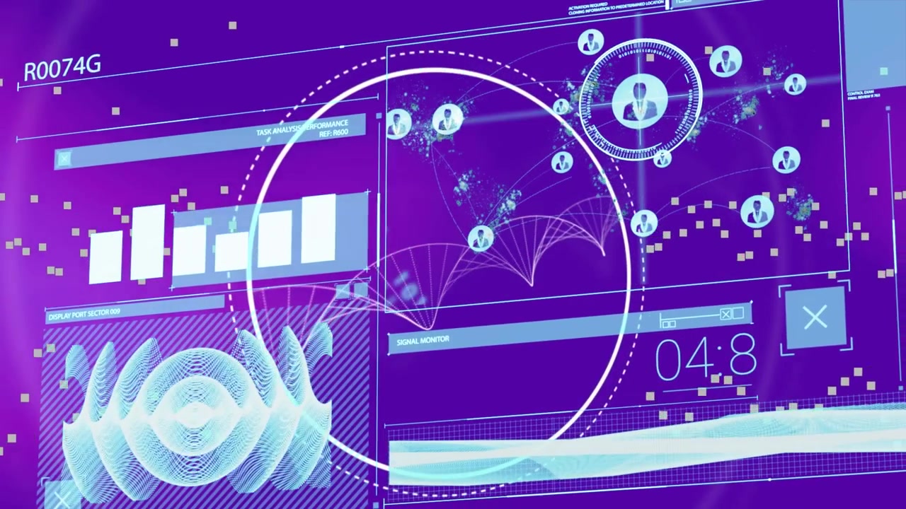 Digital Data Interface with Global Network Connections and Analytics