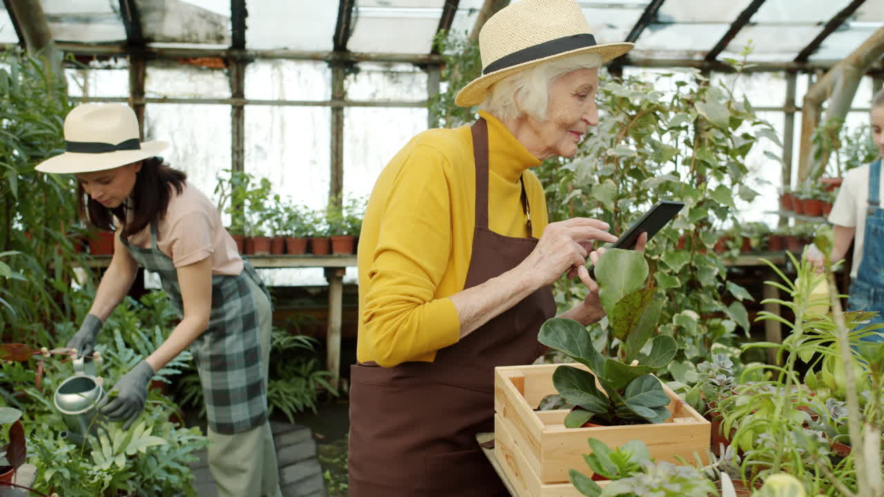 Family Gardening in a Greenhouse