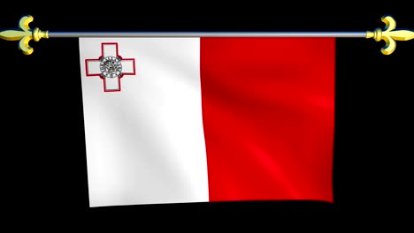 large looping animated flag of malta