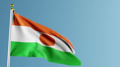 Wehende-Flagge-Nigerias.-3D-Animation-Der-Niger-Flagge