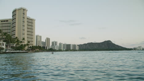 waikiki beach and diamond head in honolulu, hawaii