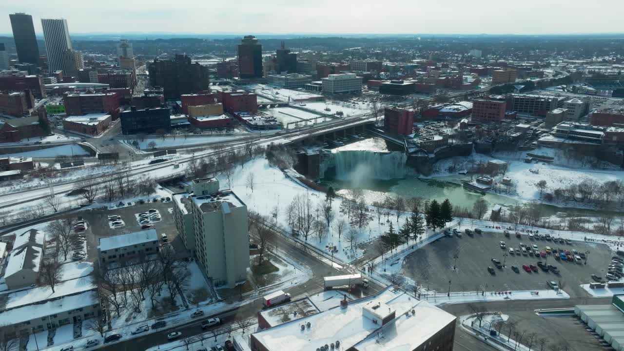 Downtown Rochester, NY overlooking High Falls