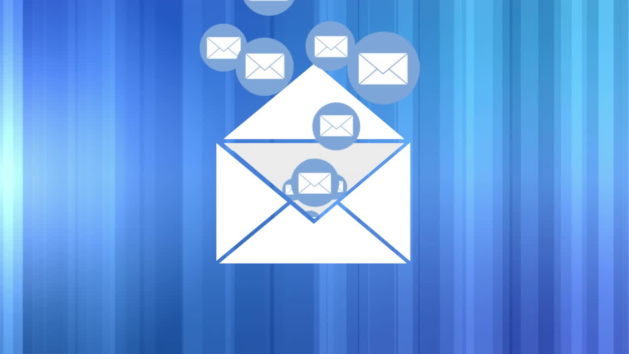 mensajes de correo electrónico volando