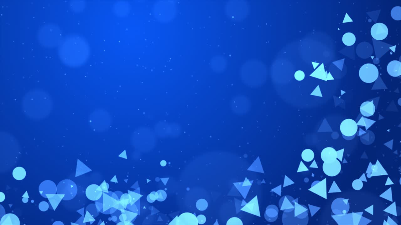 Beautiful bokeh circles rain fall light ray slow motion dust particles loop background christmas new