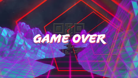 animación del juego sobre el texto y el código qr sobre las formas.