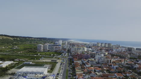 drone disparado desde costa da caparica