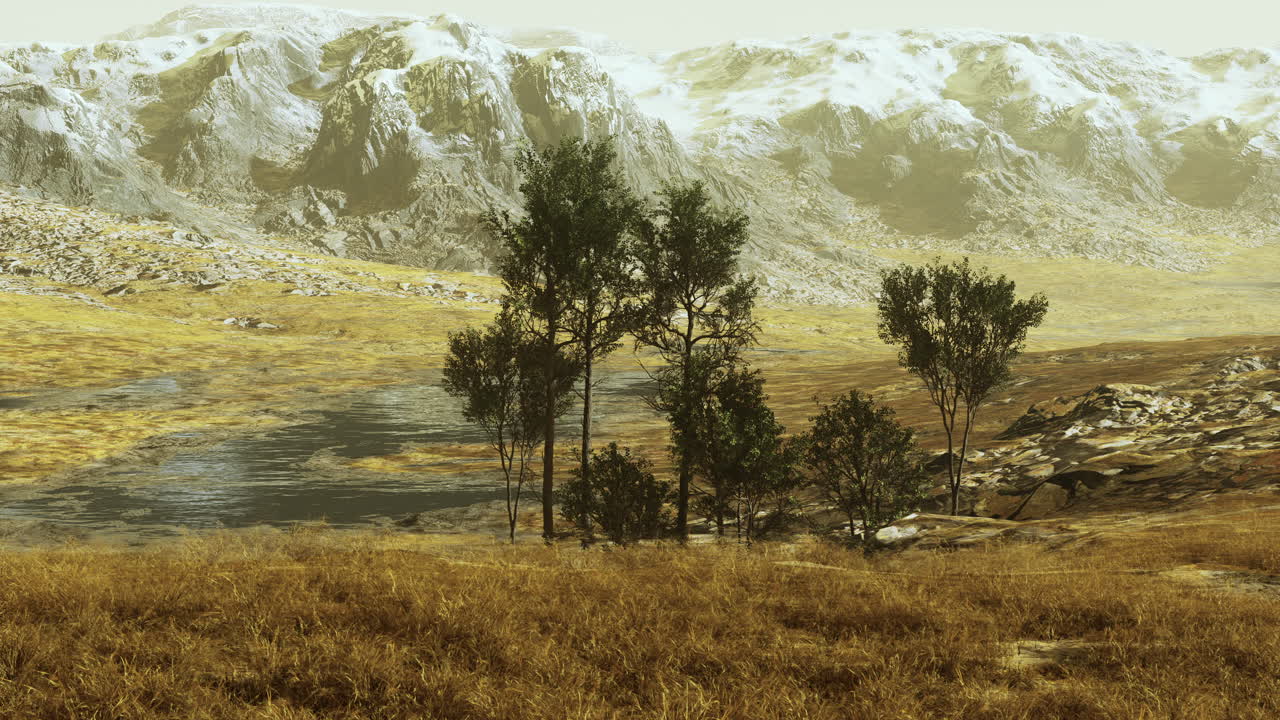 impresionante paisaje montañoso con un río y árboles