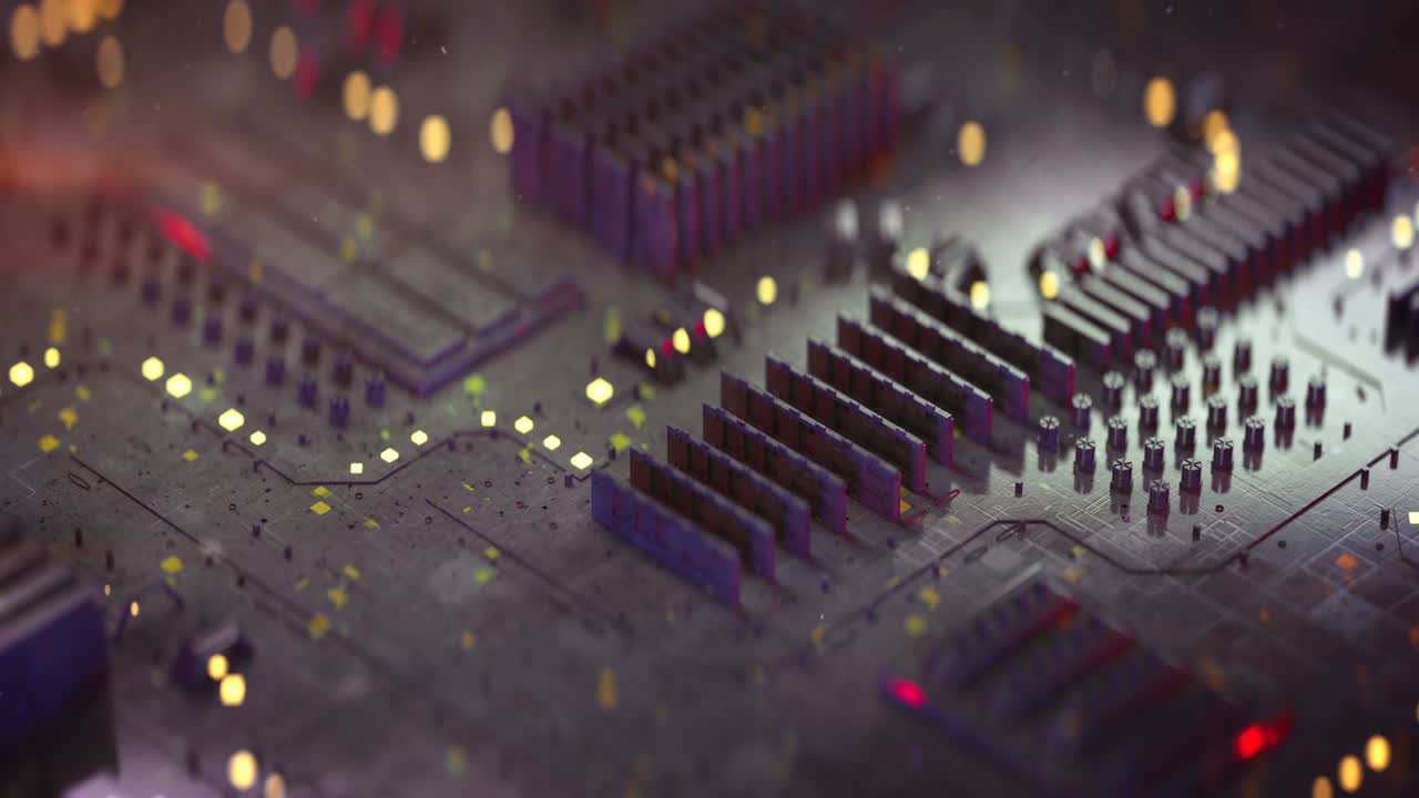 placa técnica metálica de bucle sin costura animación de renderizado en 3d