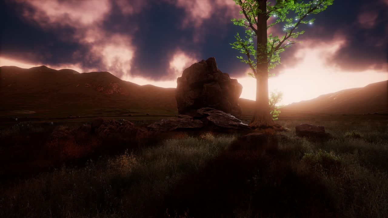 paisaje aéreo de colinas verdes en la niebla